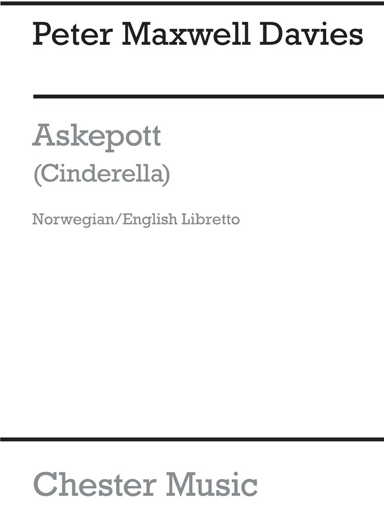 Askepott (Cindrella) - Norwegian/English Libretto